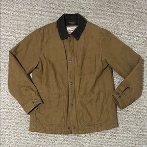 Levi's Unisex Brown Barn Jacket with Dark Brown Collar